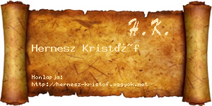 Hernesz Kristóf névjegykártya