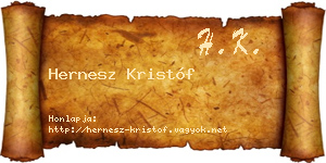 Hernesz Kristóf névjegykártya