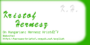 kristof hernesz business card